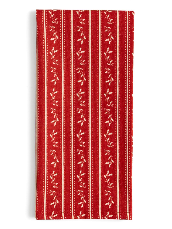 Holly Stripe Christmas Kitchen Tea Towel, 2 of 4