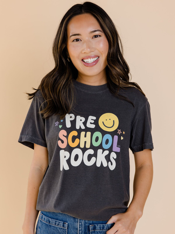 Preschool Rocks Tee - Pepper , 1 of 4