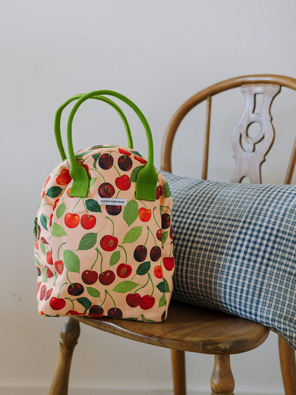 Cherry Grove Reusable Canvas Lunch Tote Bag, 4 of 8