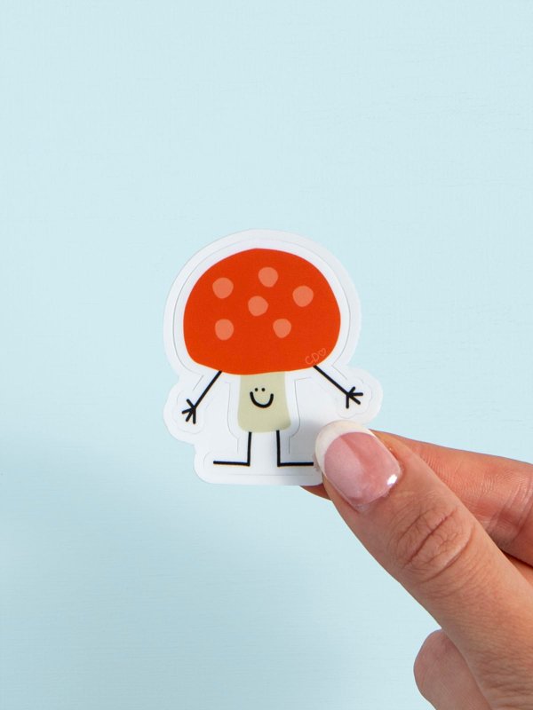 Mushroom Friend Decal Sticker, 1 of 2