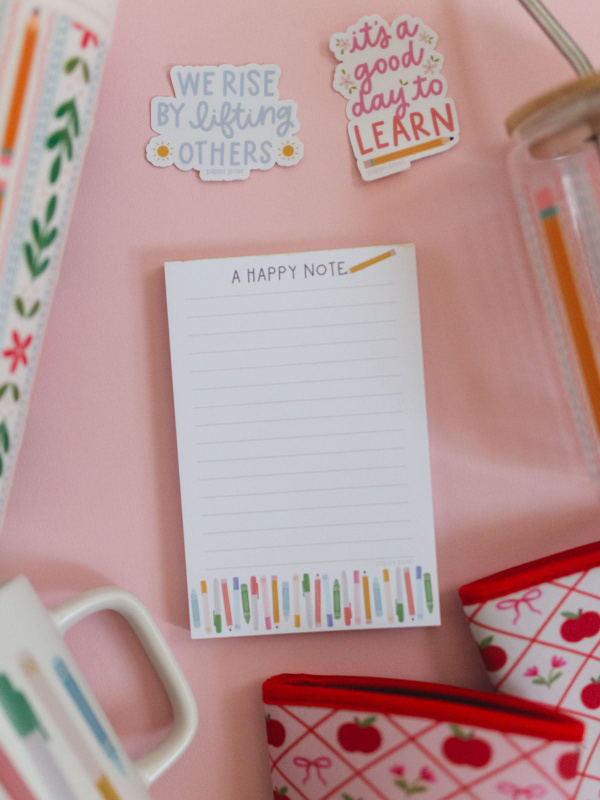 Happy Note Teacher School Supplies 4×6 Lined Notepad, 3 of 3