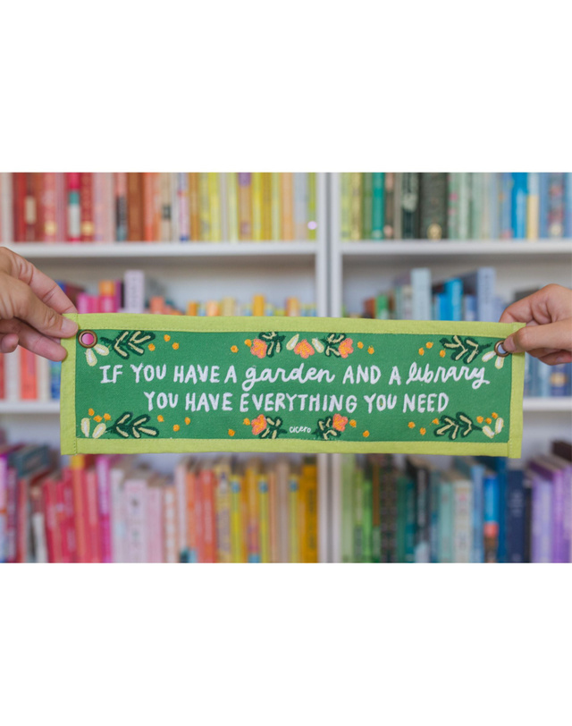 Garden And A Library Canvas Banner, 2 of 4