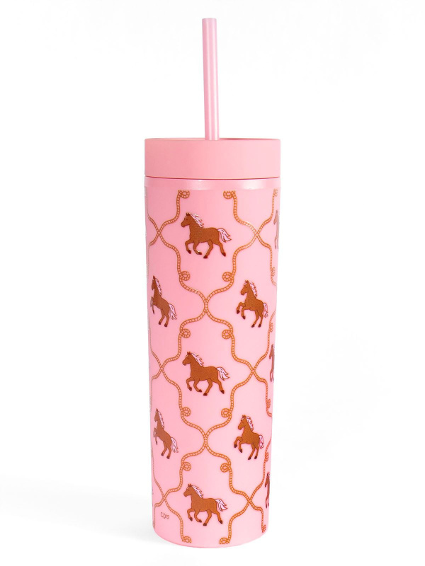 Western Horses & Rope Acrylic Skinny Tumbler, 1 of 2