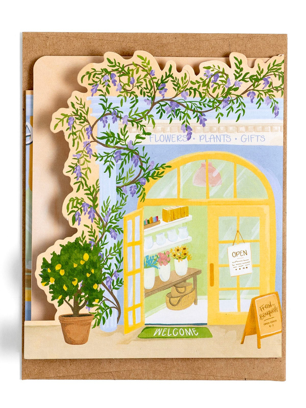 Flower Shop Accordion Greeting Card, 2 of 2