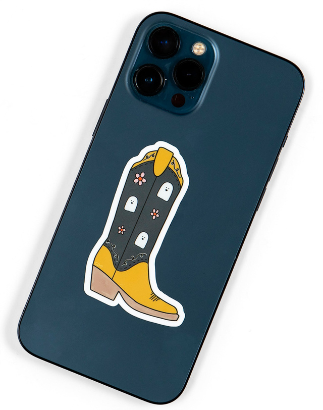 Spooky Cowgirl Boot Decal Sticker, 2 of 3