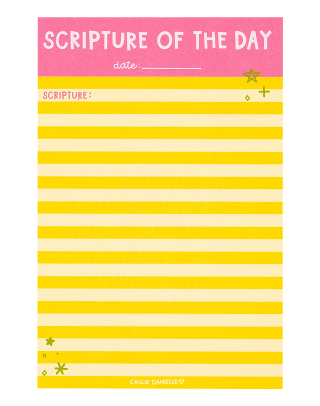 Scripture of the Day Yellow 4×6 Notepad, 1 of 2