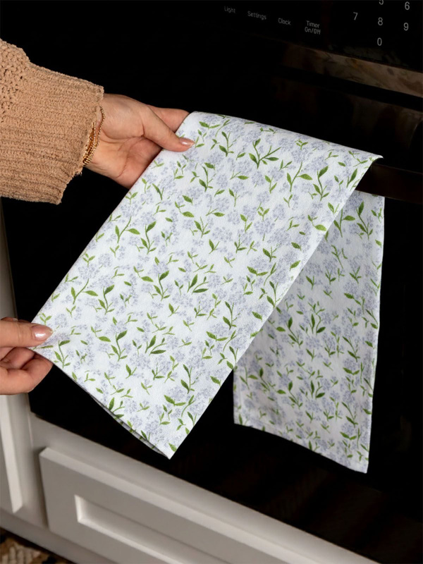 Hydrangeas Kitchen Tea Towel, 1 of 2