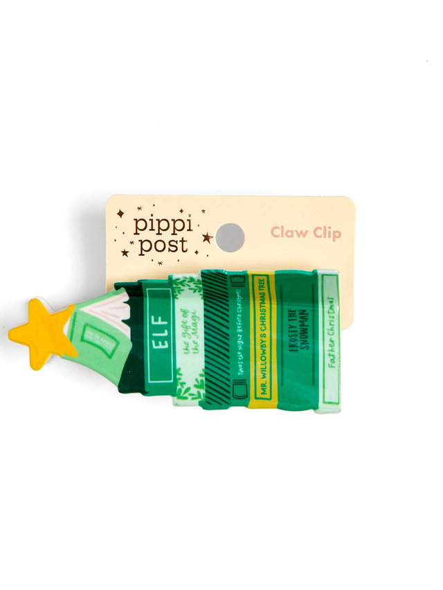 Classic Christmas Book Stack Claw Hair Clip, 1 of 3