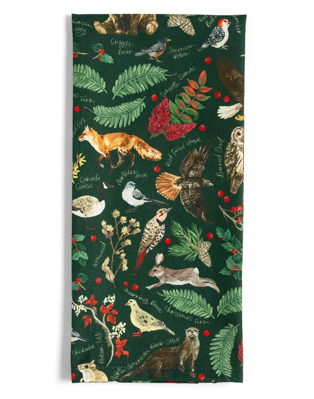 Winter Flora & Fauna Kitchen Towel, 4 of 4