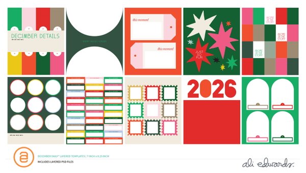 December Daily® 2026 Digital 7×8 Layered Templates, 1 of 1