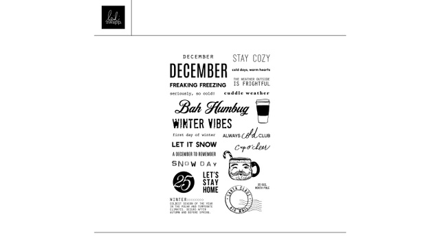 Digital December Captions Stamp Set, 1 of 1