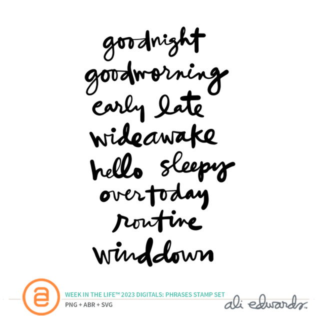 Week In The Life™ 2023 Phrases Digital Stamp Set, 1 of 1