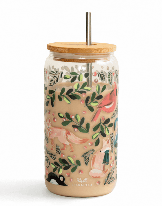 Woodland Animals 16oz Glass Can, 3 of 3