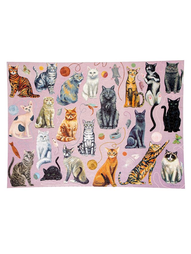 Feline Friends Cats - 1,000 Piece Jigsaw Puzzle, 4 of 8