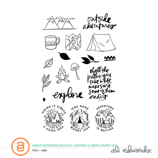 The Great Outdoors Digital Outside Adventures Stamp Set, 1 of 1