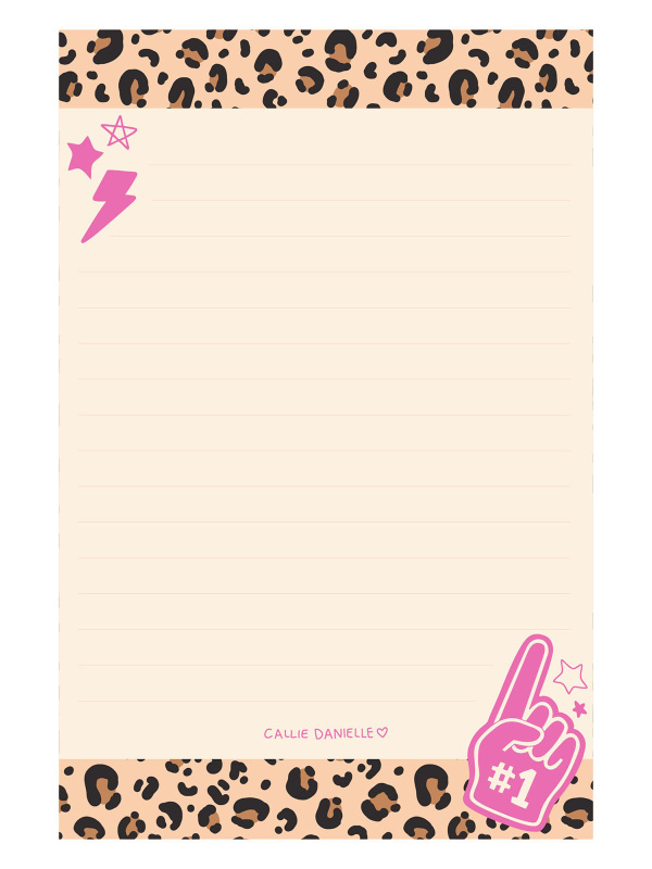 Leopard Print Game Day 4×6 Lined Notepad, 1 of 3