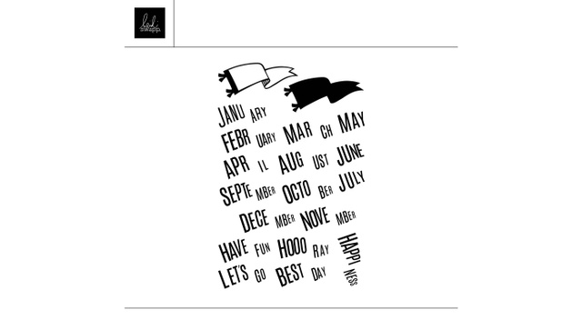 Digital 4×6 Monthly Flag Stamp Set, 1 of 1
