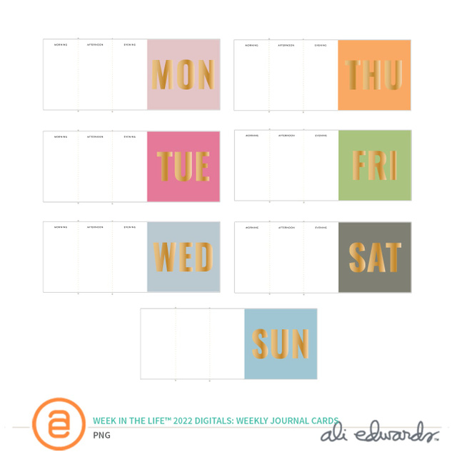 Week In The Life™ 2022 Digital Weekly Journal Cards, 1 of 1