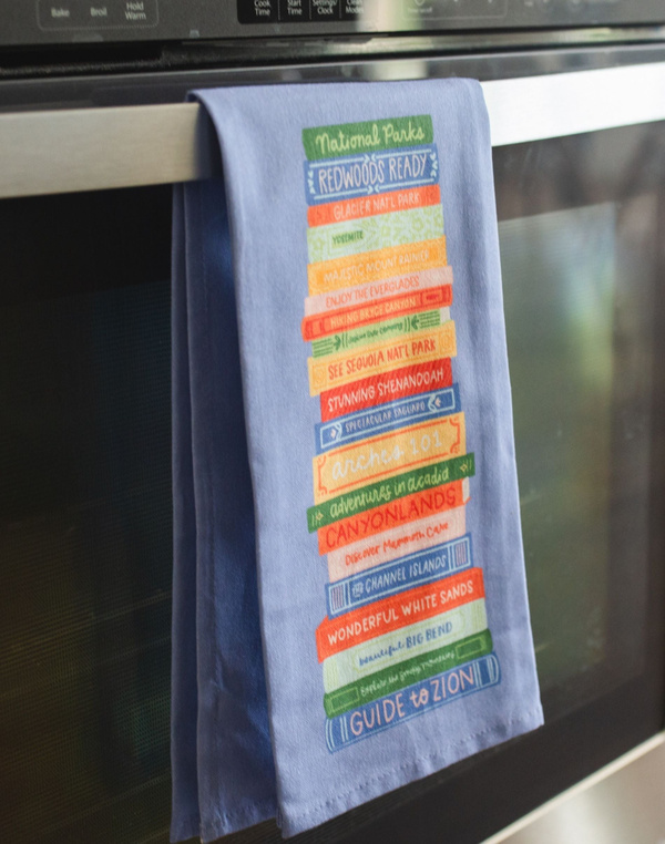 National Parks Book Stack Tea Towel, 3 of 6