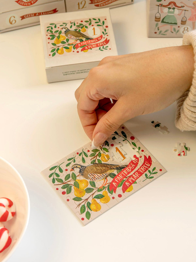 12 Days of Christmas - 50 Piece Mini Holiday Jigsaw Puzzles - Set of 12, 5 of 7