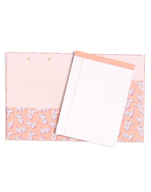 Western Cowgirl Boots Clipfolio with Lined Notepad, 4 of 7