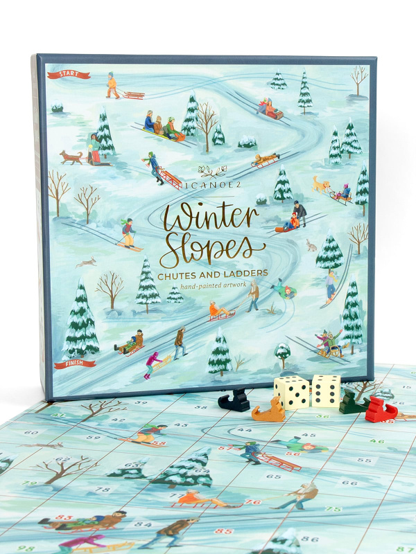 Winter Slopes Family Board Game – Snowy Climb & Slide, 4 of 7