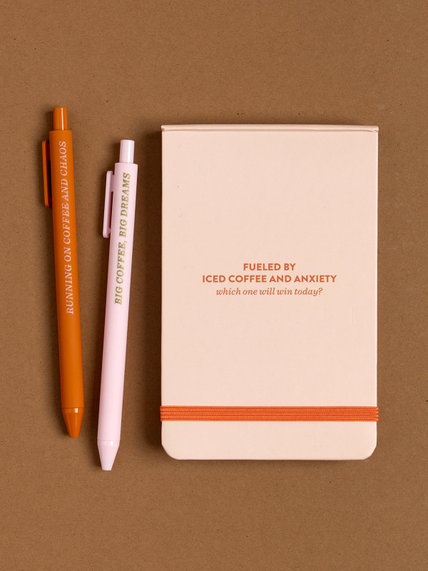 Fueled by Iced Coffee & Anxiety Lined Pocket Notepad, 3 of 3