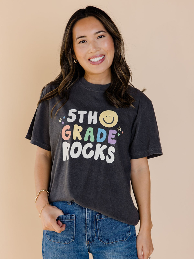 5th Grade Rocks Tee - Pepper, 1 of 4