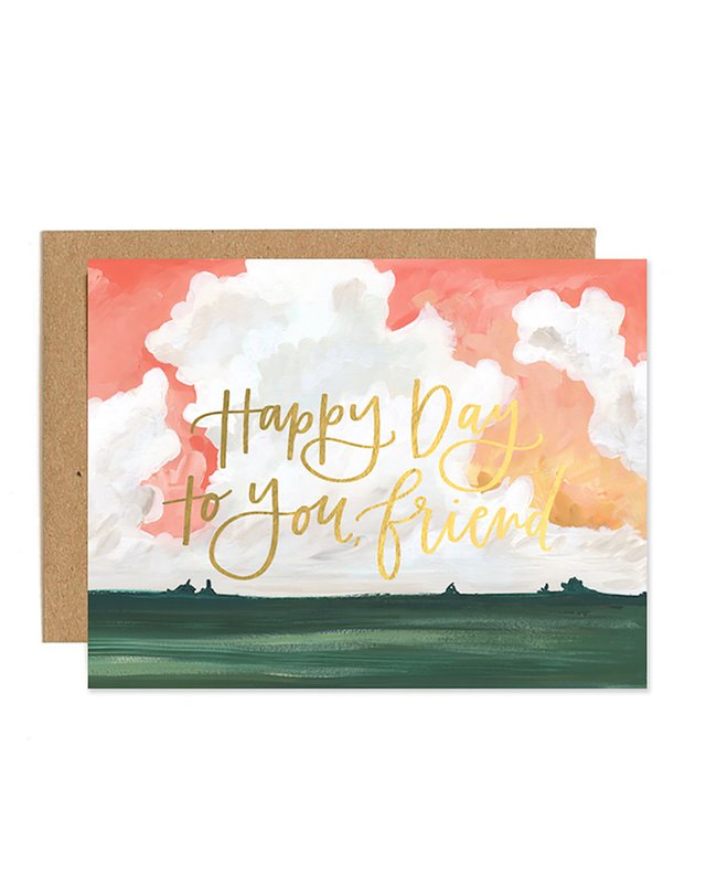 Happy Day Landscape Greeting Card, 1 of 1