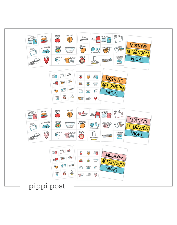 Kids Chore Chart Digital - Morning, Afternoon, and Evening Chore Cards, 1 of 4