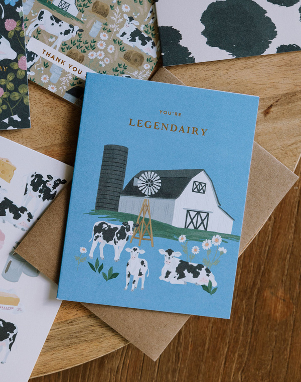 You're Legendairy Cow Greeting Card, 1 of 4