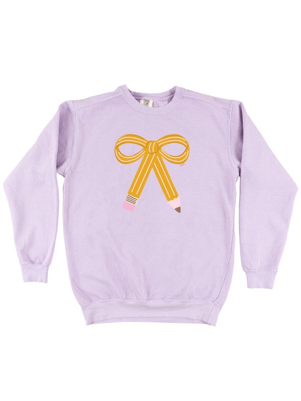 Pencil Bow Sweatshirt - Orchid, 1 of 1