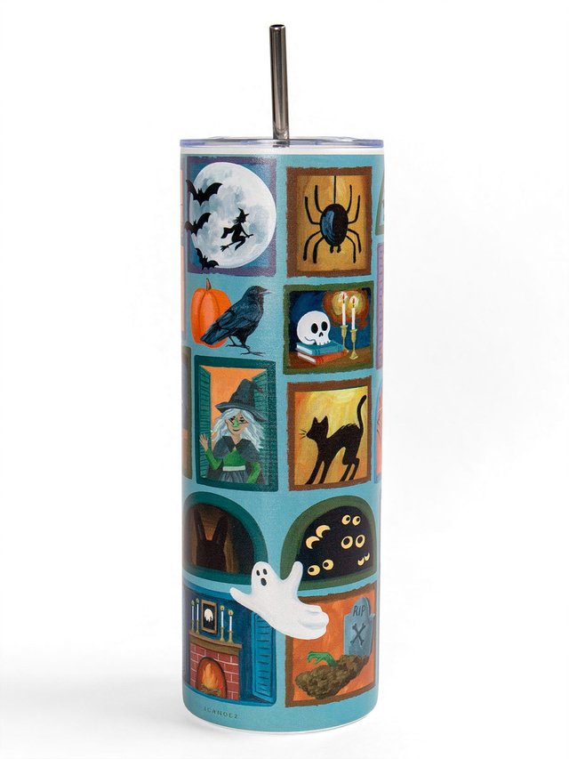Spooky View Halloween 20oz Stainless Steel Skinny Tumbler, 2 of 5