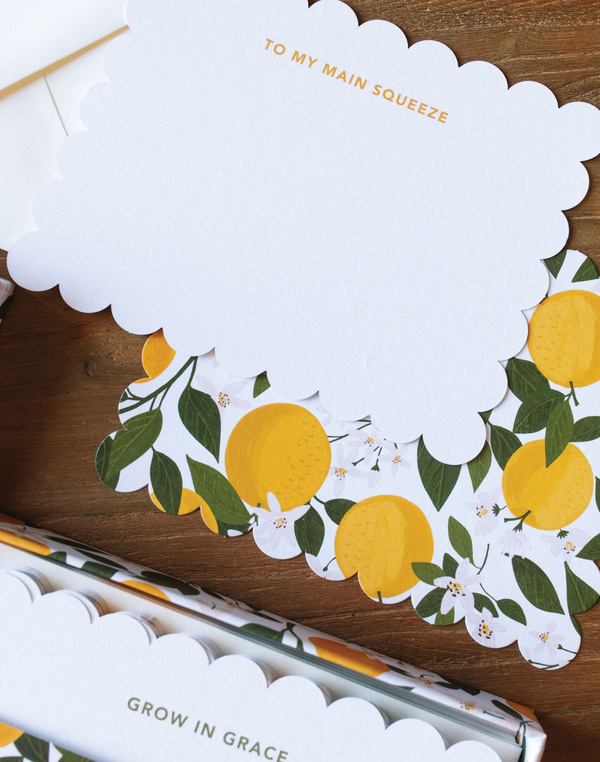 Orange Orchard Assorted Notecard Set, 3 of 5