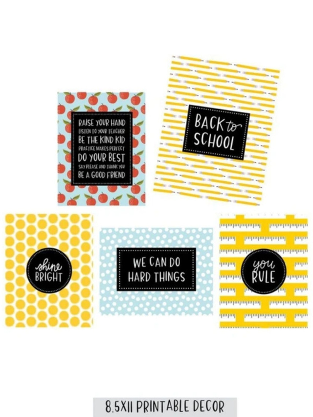 Back To School Digital - Printable Party Pack	, 2 of 6