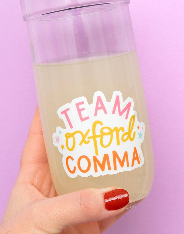Team Oxford Comma Decal Sticker, 3 of 5