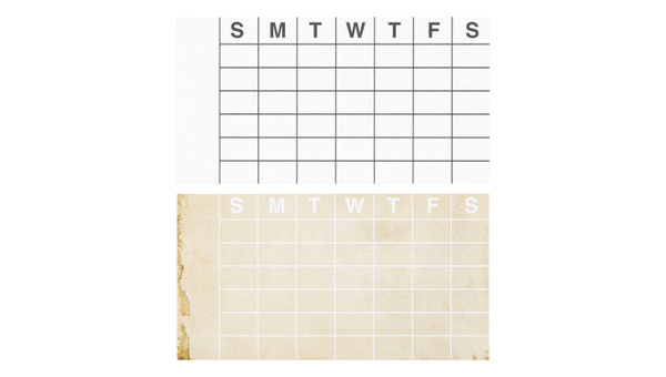 Calendar Notepad - 2×3.75 White & Aged, 1 of 3