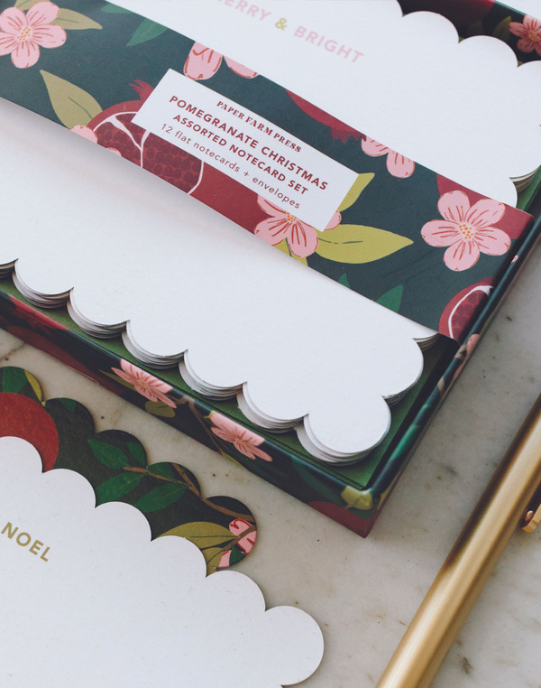 Pomegranate Christmas Assorted Notecard Set, 3 of 3