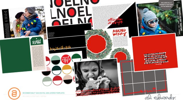 December Daily® 2023 Digital 10×8 Layered Templates, 1 of 1