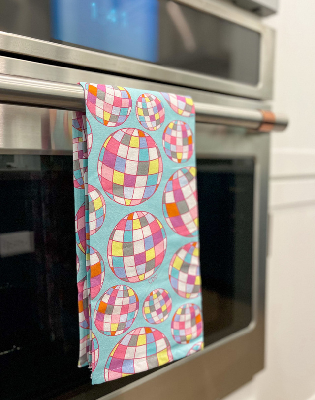 Disco Ball Tea Towel, 1 of 2