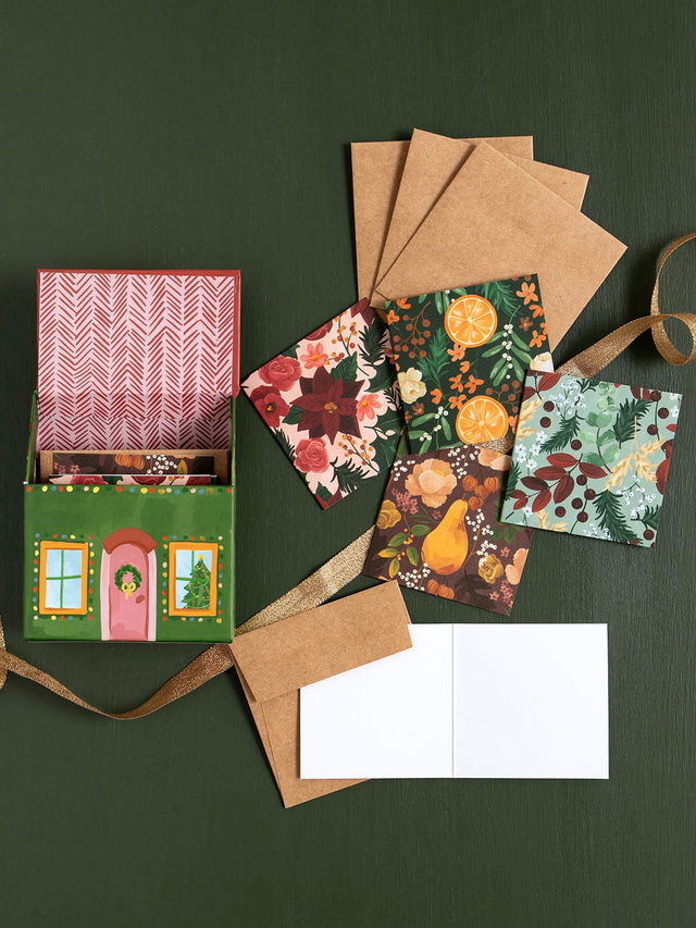Christmas Cottage Mini Greeting Card Box Set, 3 of 7