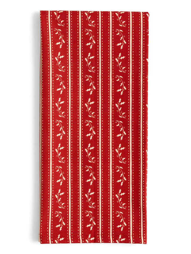Holly Stripe Christmas Kitchen Tea Towel, 2 of 4