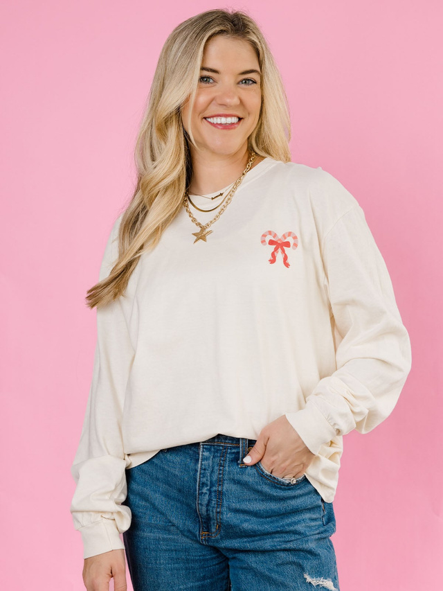 Jesus is the Reason Christmas Long-Sleeve Tee - Ivory, 3 of 5
