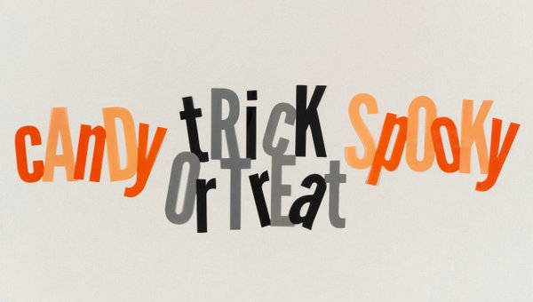 Halloween 2023 Kit - Plastic Die Cut Words, 1 of 1