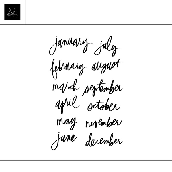 Digital Heidi Months of the Year Stamp, 1 of 1