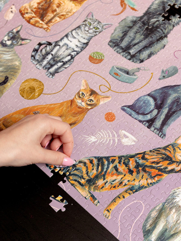 Feline Friends Cats - 1,000 Piece Jigsaw Puzzle, 7 of 8