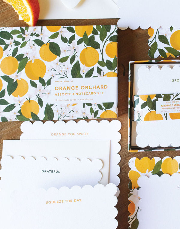 Orange Orchard Assorted Notecard Set, 5 of 5