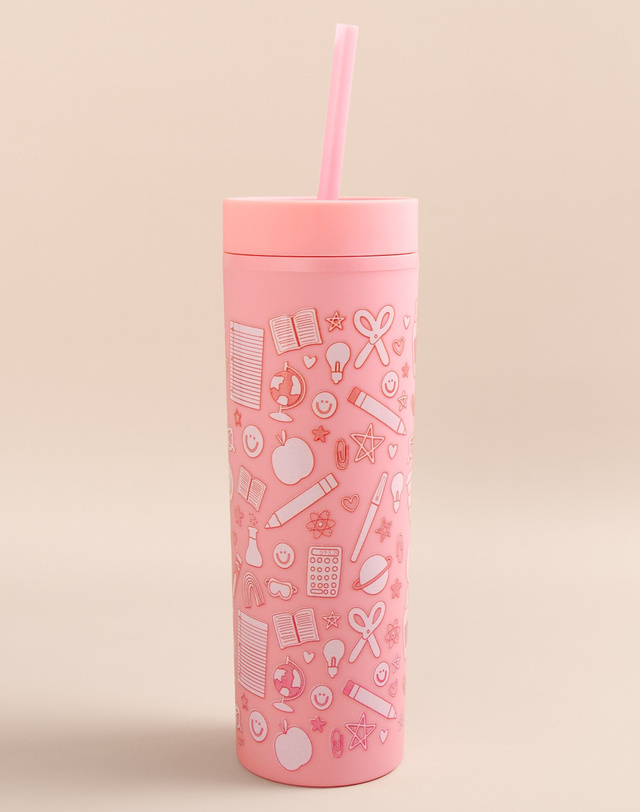 Classroom Icons Acrylic Tumbler - Pink, 2 of 2