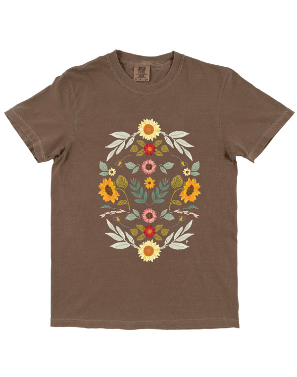 Harvest Floral Sunflowers Tee - Espresso, 4 of 4
