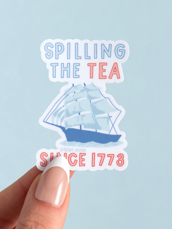 Spilling The Tea Decal Sticker, 2 of 2